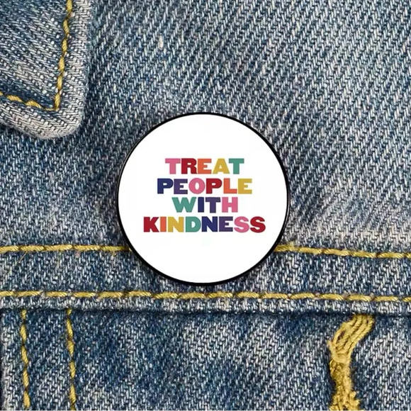 Treat People With Kindness Enameled Pin NEW - Picture 2 of 7